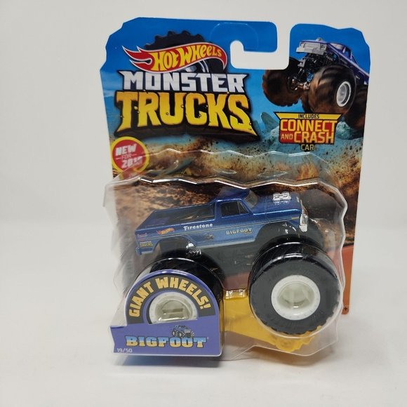 Hot Wheels / Mattel Toys Hot Wheels Monster Trucks Bigfoot 64 Firestone 4x4x4 219 1950